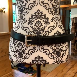 Never worn Italian Leather black jeans belt